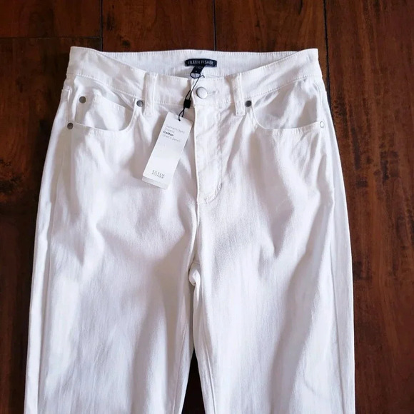 Eileen Fisher Women's Organic Cotton Stretch Denim High Rise Straight Leg Jeans - Picture 8 of 14